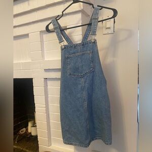 Topshop dungaree dress with pockets